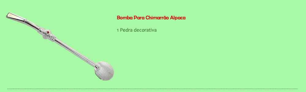 Bomba para Chimarrão Alpaca