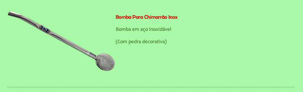 Bomba para chimarrão inox